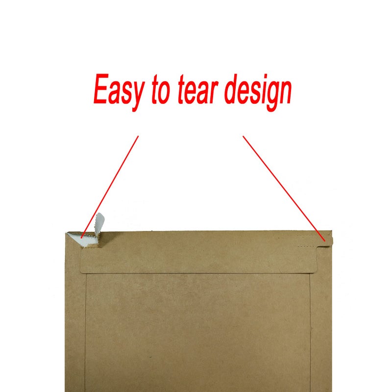Bonfasvo Rigid Mailers 30 Pack 9.25 x 11.75 inches Brown Self Seal Stay Flat Bulk Cardboard Kraft No Bend Mailers Peel and Seal for Document Photos Pictures Papers Files CD - Image 5